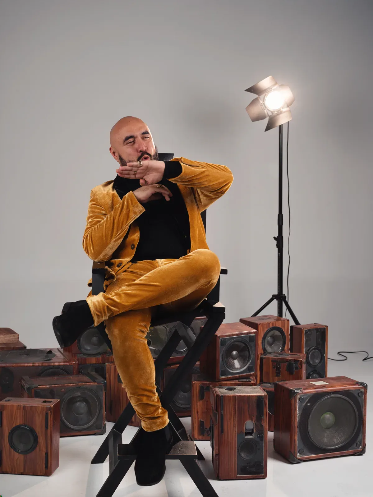 Andrés Franco in the studio